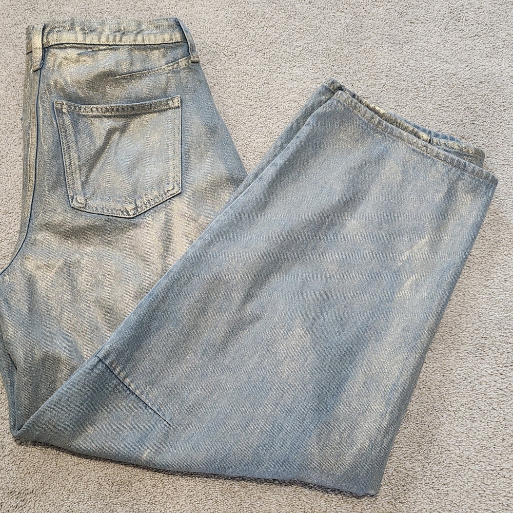 Universal Thread Light Blue Jeans woth Golden Shi… - image 4
